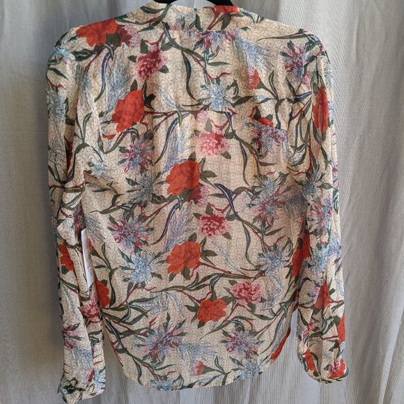 Floral Button Up with Neck Tie - Picture 2 of 4